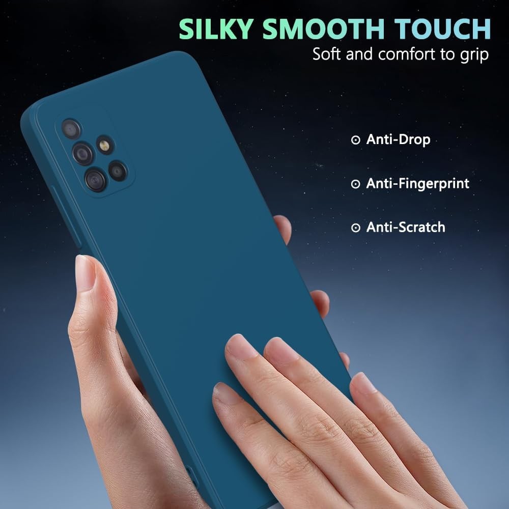 Samsung Galaxy A51 4G Case Dark Blue, Scratch Resistant Soft Touch Slim Cover