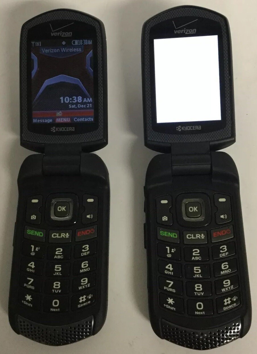 (X2) Kyocera DuraXV+ E4520PTT Verizon Rugged Flip – Page Plus – Good Condition!!