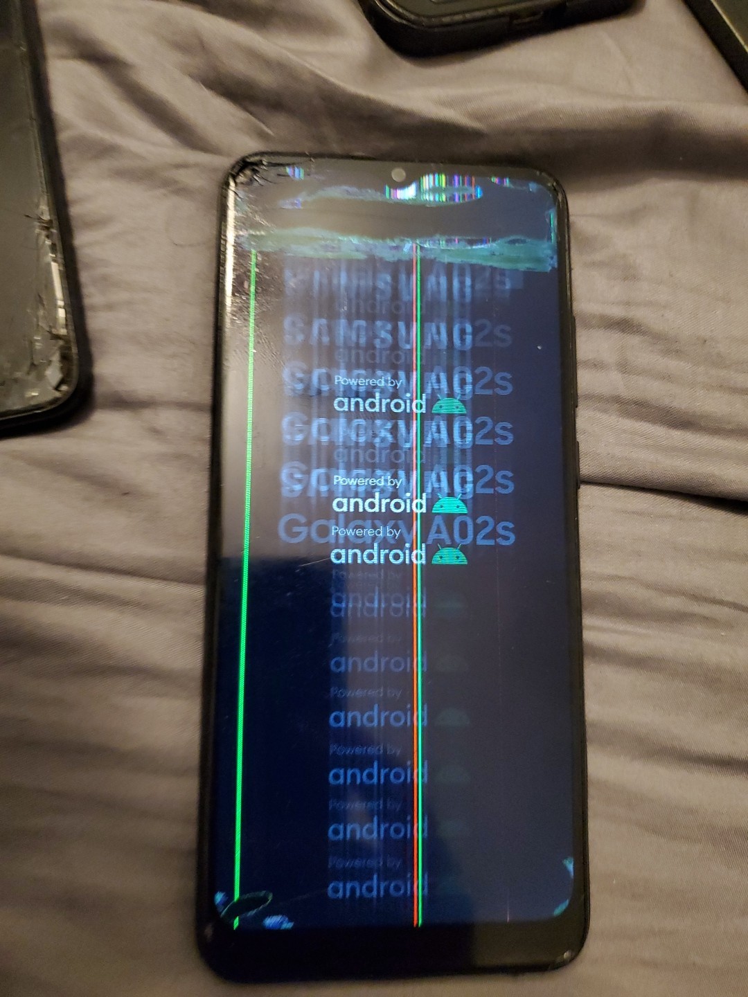 Samsung Galaxy A03s Powers On Screen LCD Damage Cracked For Parts Repair