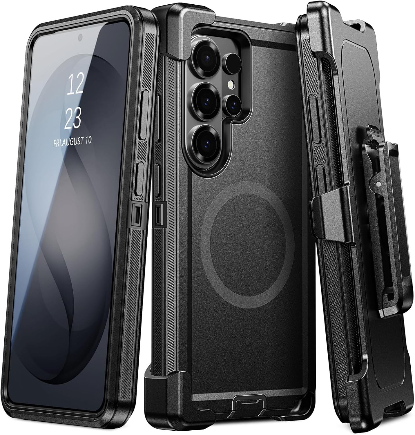 Samsung Galaxy S26 Ultra Case with Belt Clip Holster, Heavy Duty Protection Blac