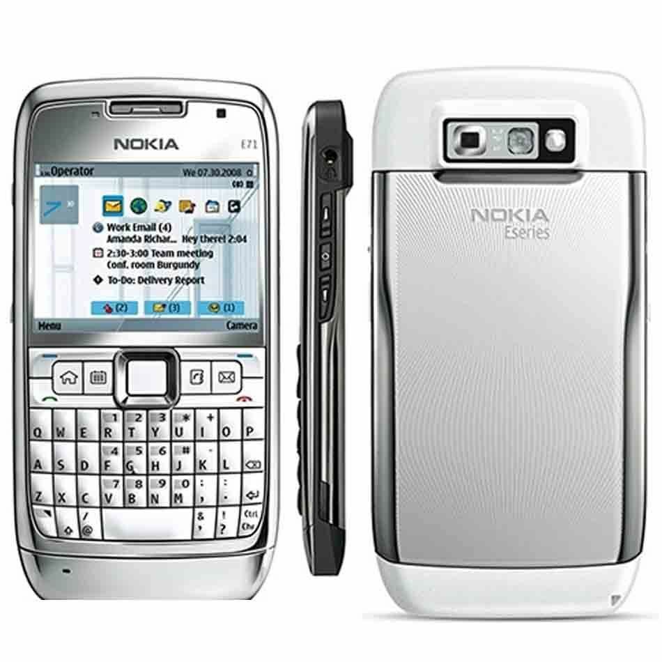 Original Nokia E Series E71 Unlocked QWERTY Keypad 3G WIFI MP3 3.15MP CellPhone