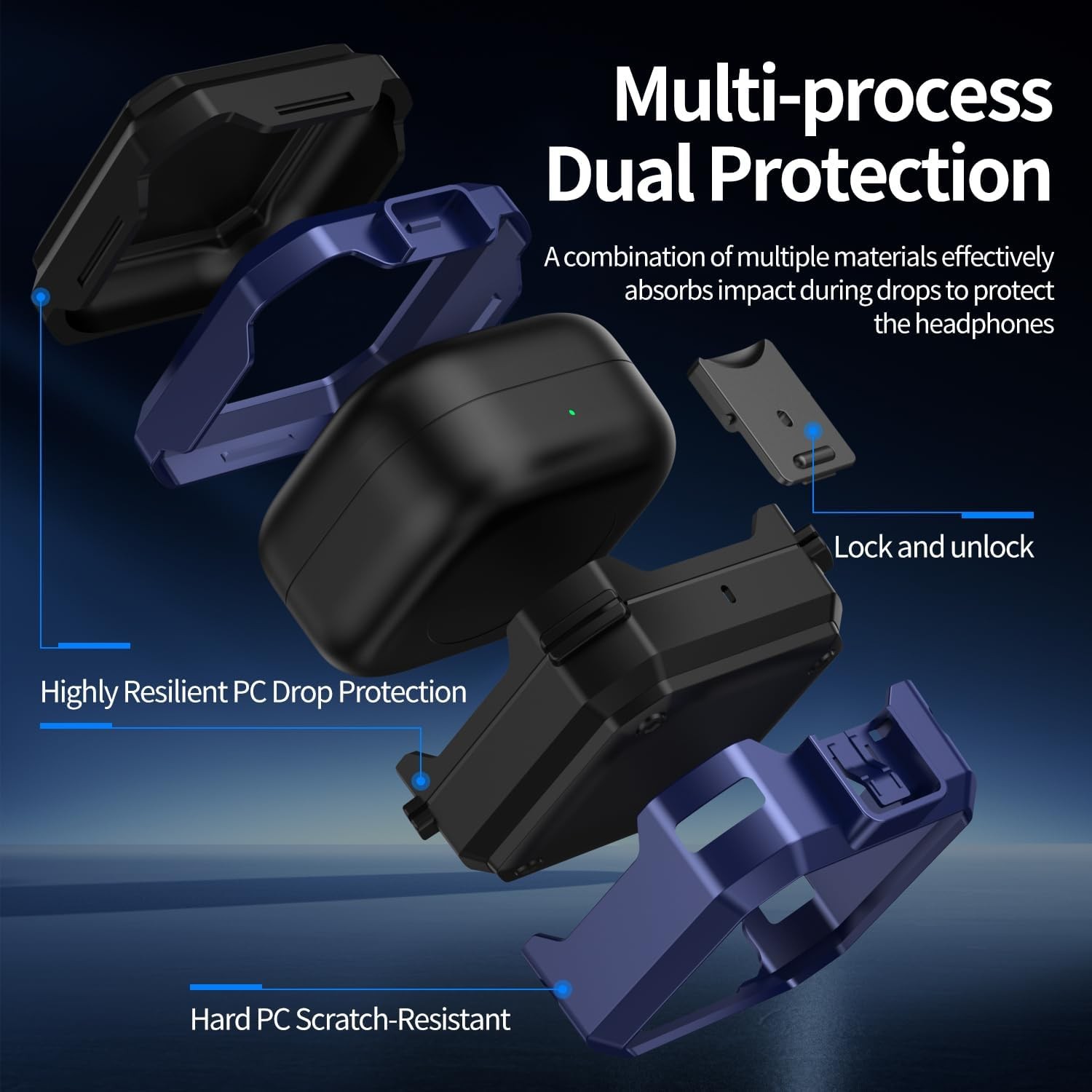 [4 in 1] Lock Case with Cleaning Pen Kit for Samsung Galaxy Buds 4/Buds 4 Pro