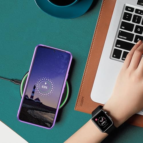 Compatible with Google Pixel 8 Case Glow in The Dark, Blue Nebula Slim Fit Cover