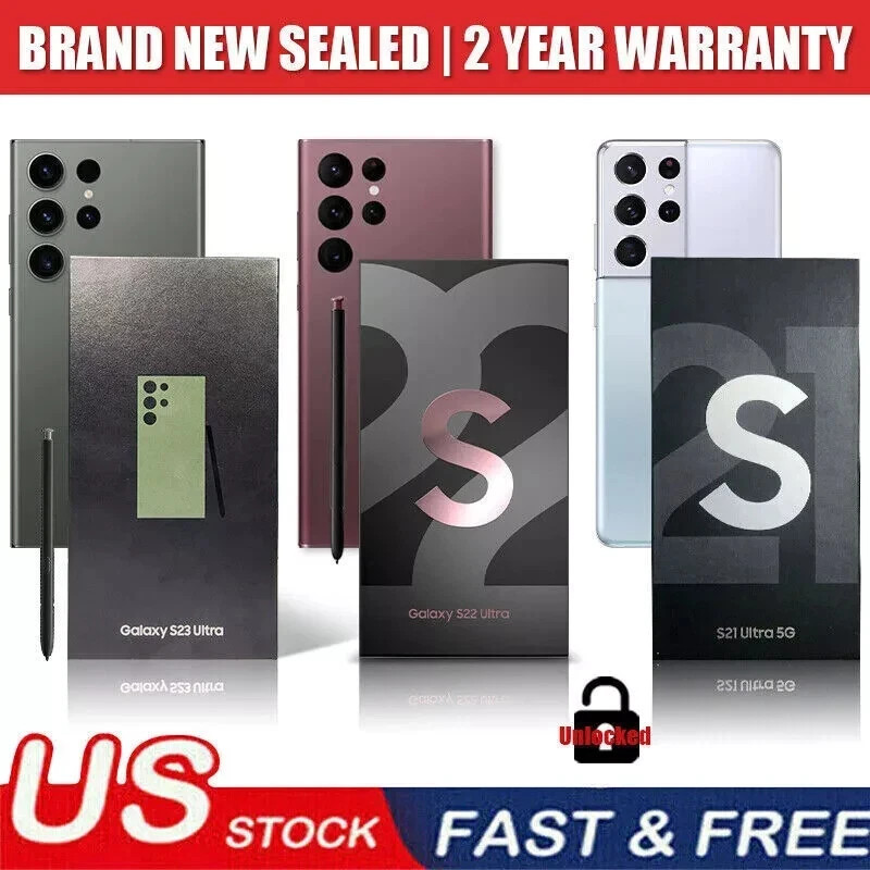 New Samsung Galaxy S22 Ultra 5G 128GB+8GB SM-S908U1 GSM CDMA Factory Unlocked