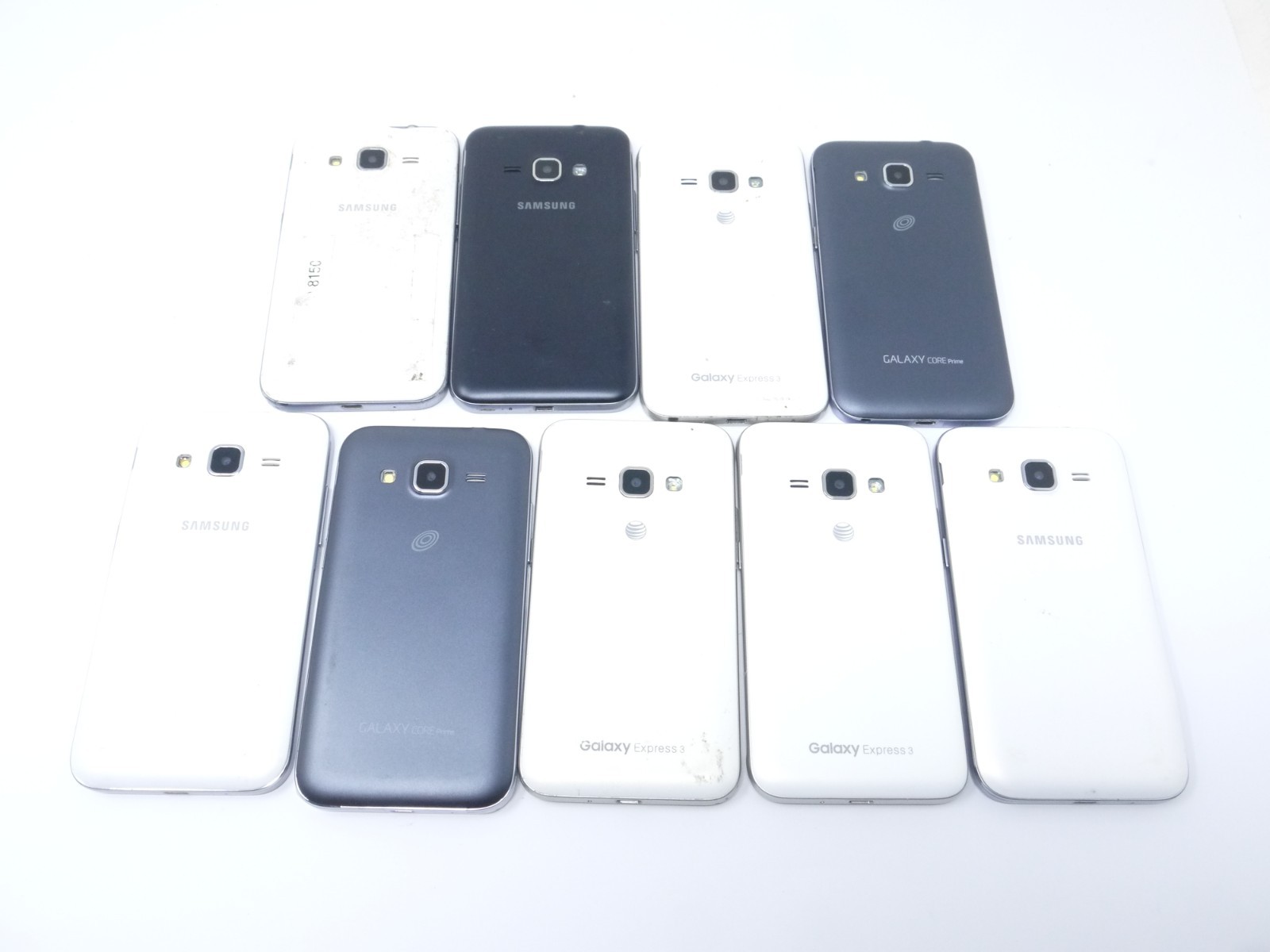 Lot of 9 Working Samsung Galaxy Core Prime / Express 3 / Luna 4.5″ Smartphones