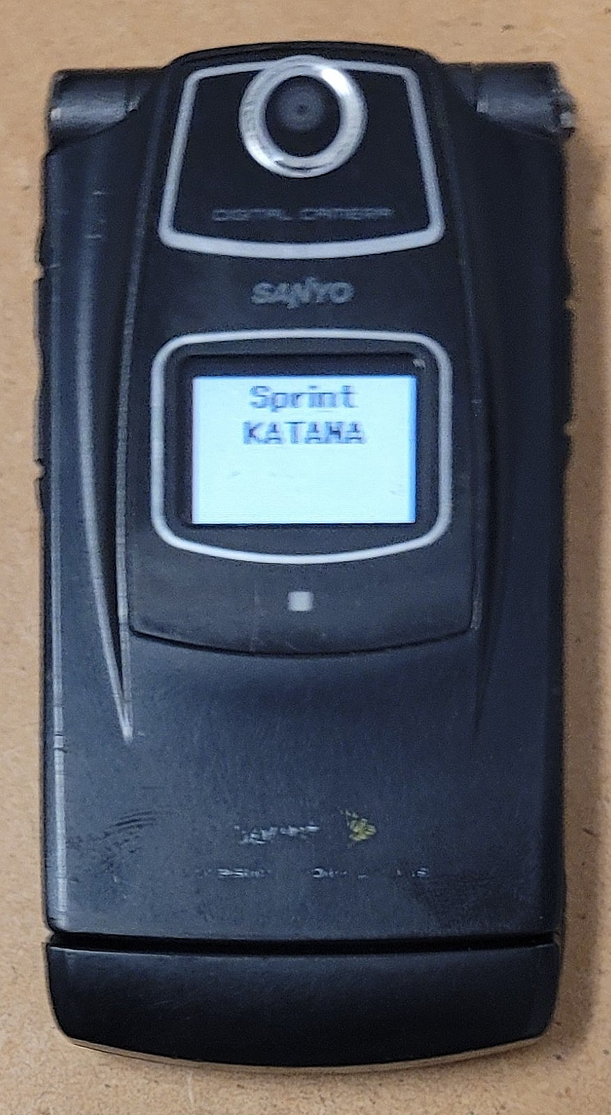 Sanyo Katana SCP-6600 – Black ( Sprint ) Very Rare Cellular Flip Phone