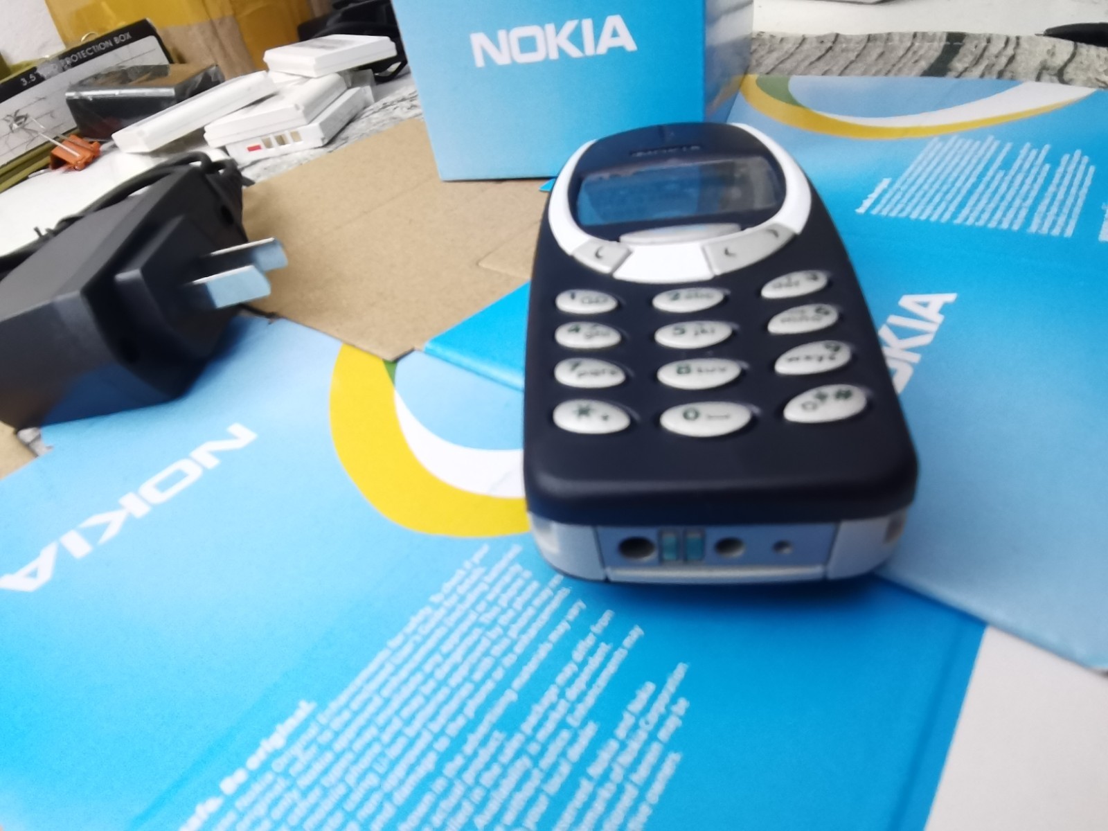 Nokia 3310 Navy blue Unlocked 2G GSM 900/1800 Mobile Phone (with Snake II Game)