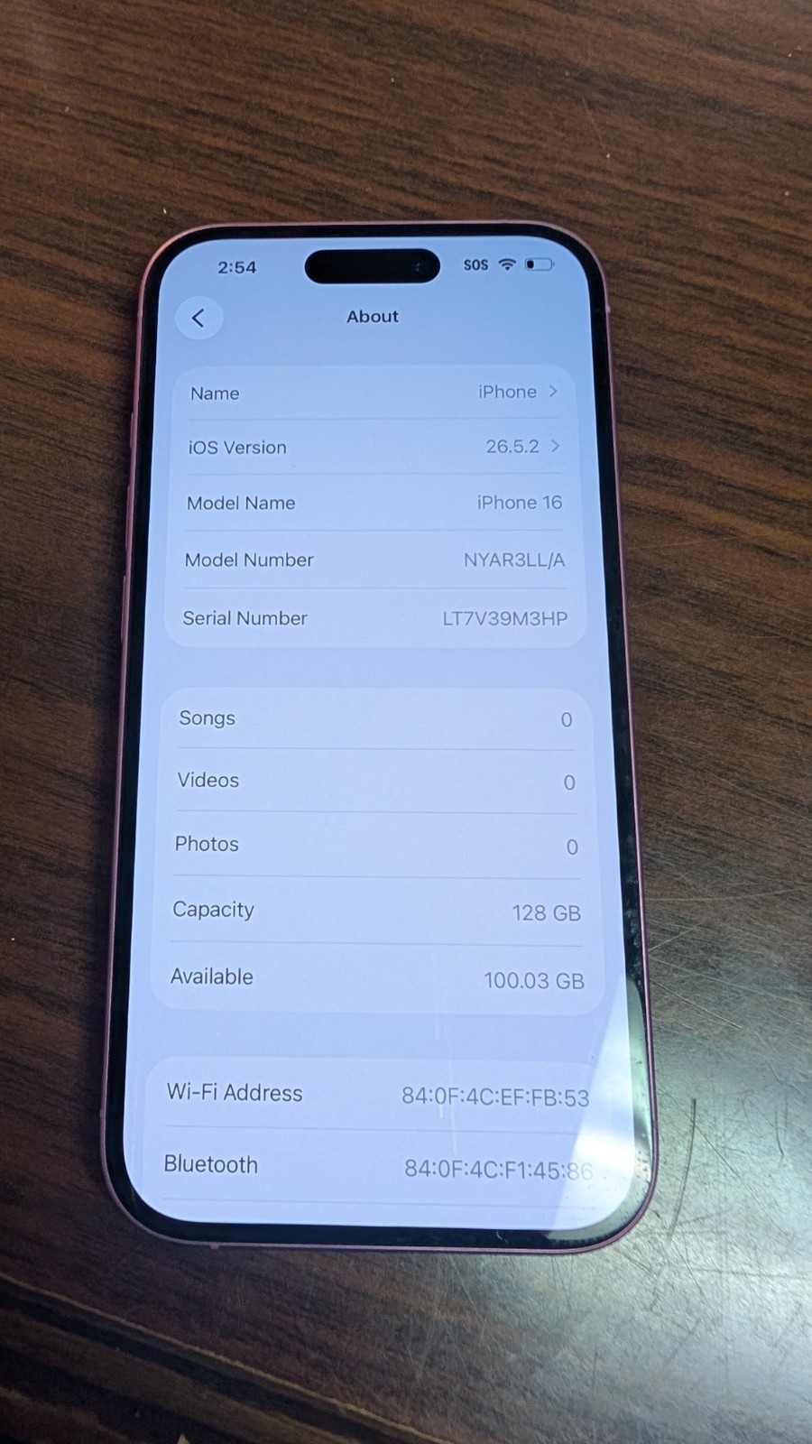 Apple iPhone 16 – 128 GB – Pink (T-Mobile) BATT HEALTH 100% GOOD TESTED IOS 26