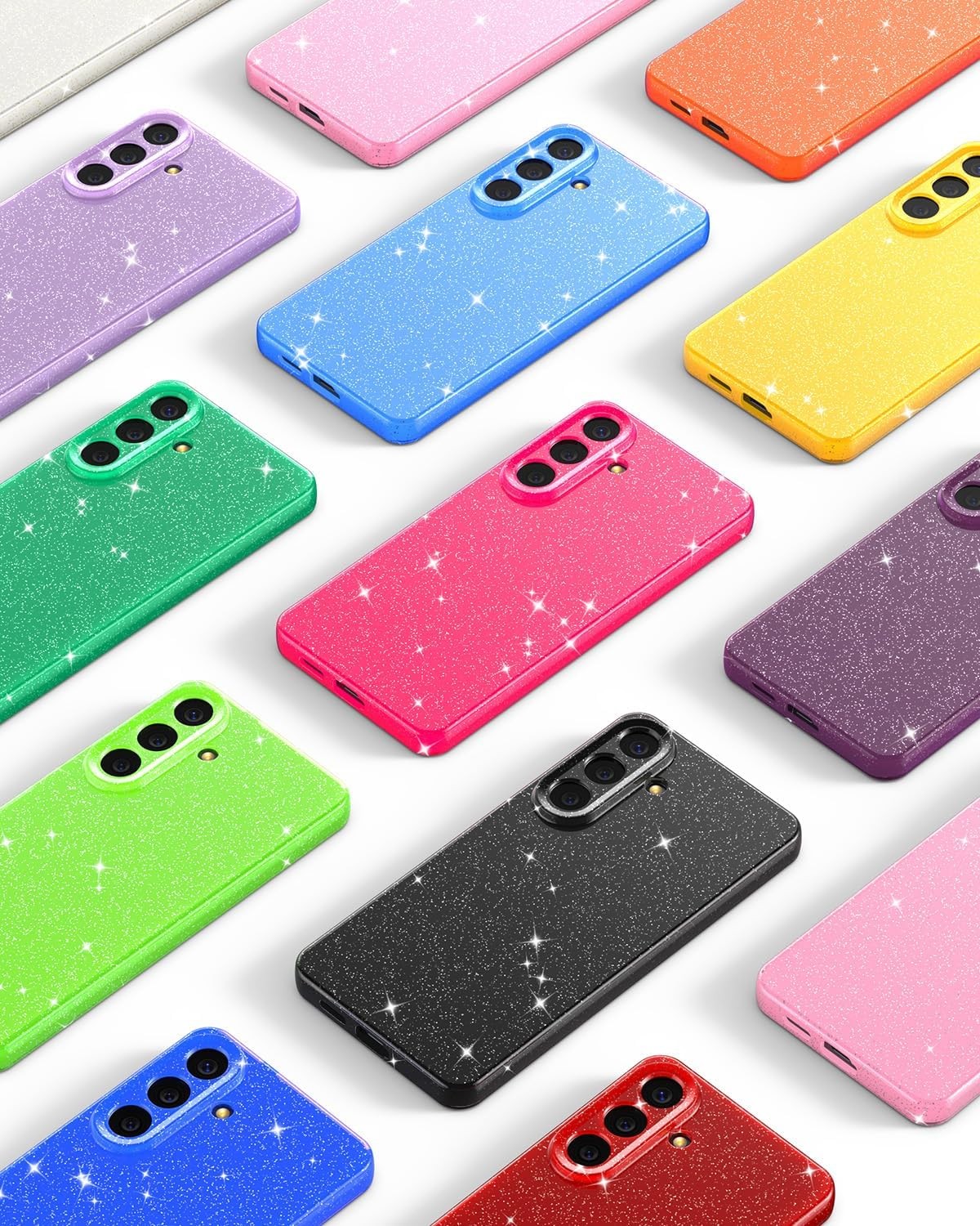 Cute Glitter Sparkly Case for Samsung Galaxy S26, Dark Purple Slim Fit TPU Cover