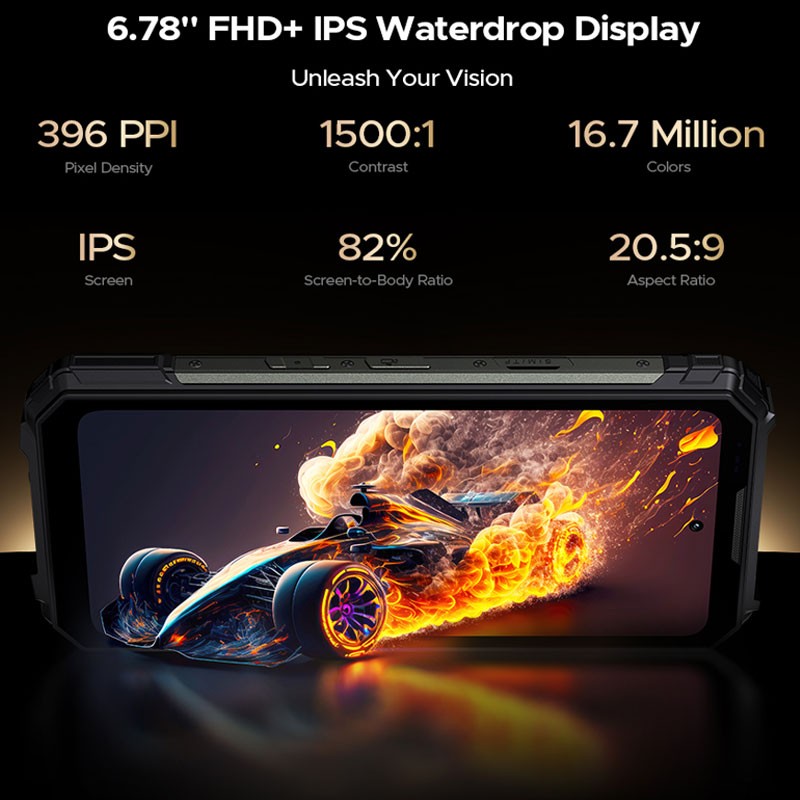 DOOGEE V MAX PLAY 5G 4G Projector Rugged Phone Android 15 NFC Mobile Waterproof
