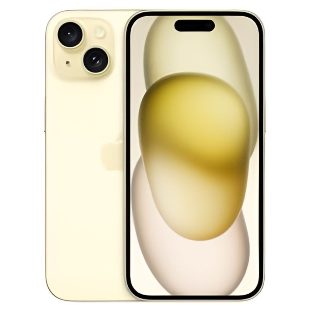 Apple Unlocked Yellow iPhone 15 with 61 Inch OLED Display and 256GB Storage