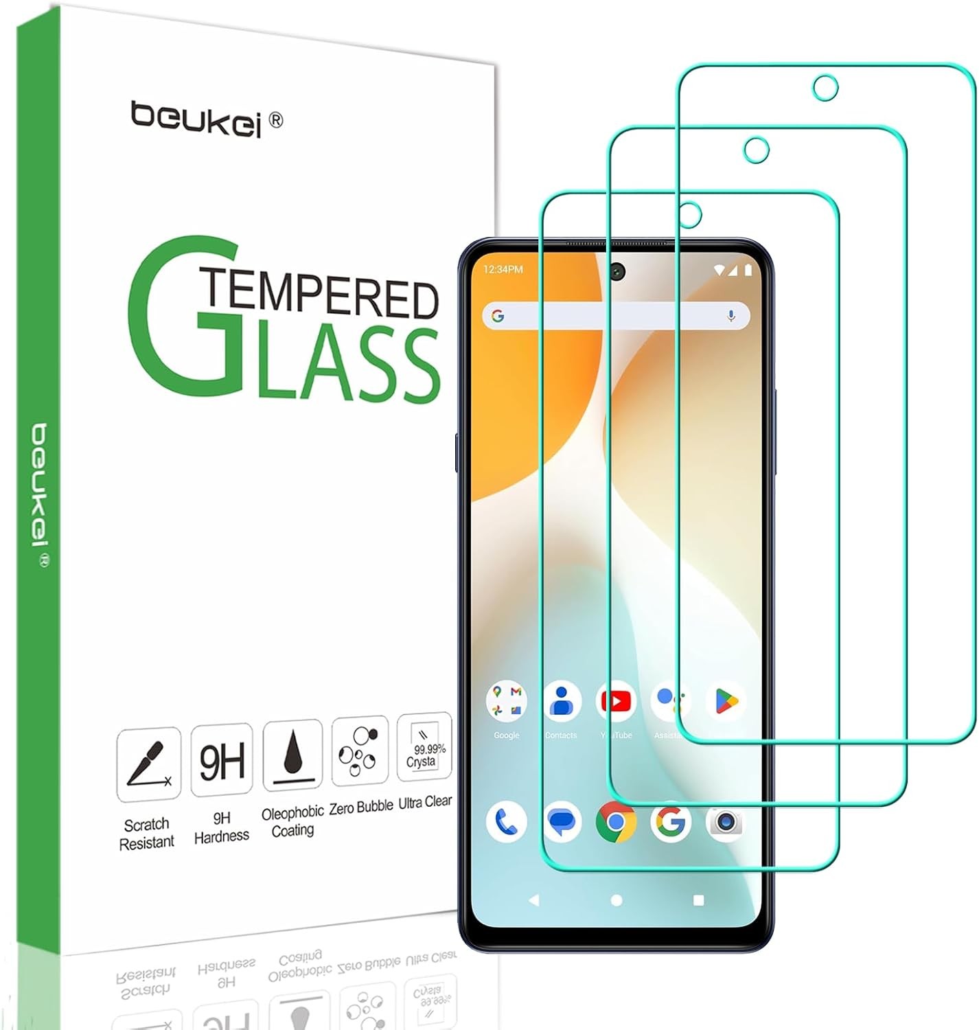 3PCS Screen Protector for BLU G84 9H Hardness Tempered Glass Anti Scratch