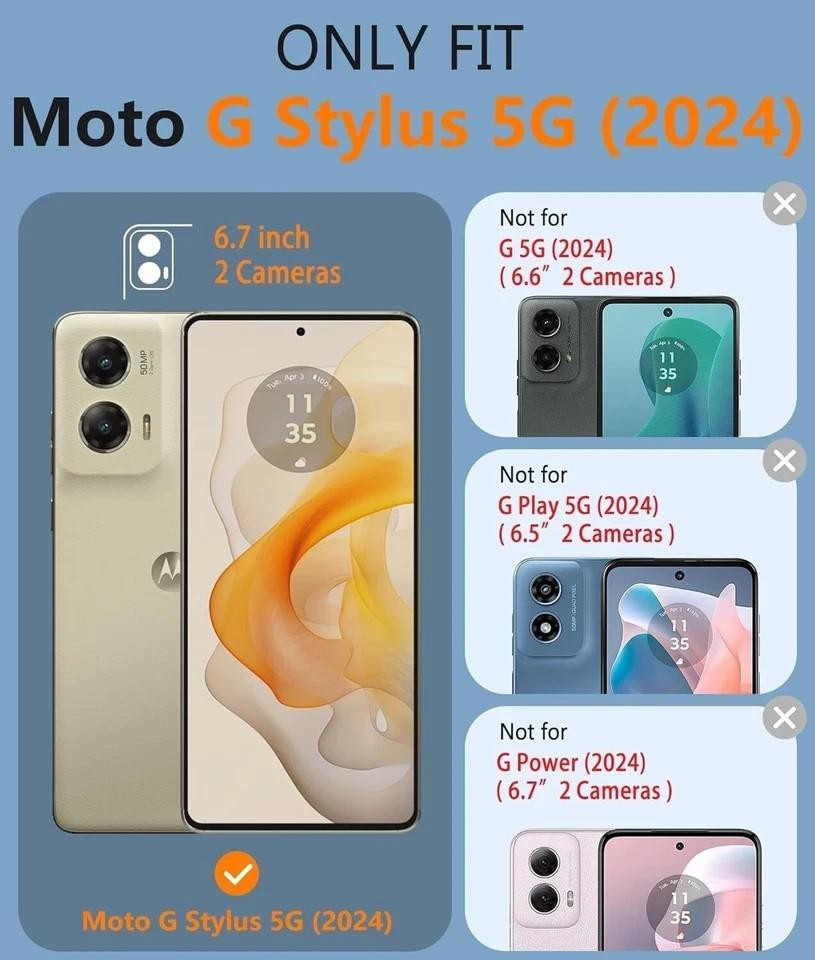 for Motorola Moto G Stylus 5g 2024 Case W/dual Layer Protective Heavy Duty Cover
