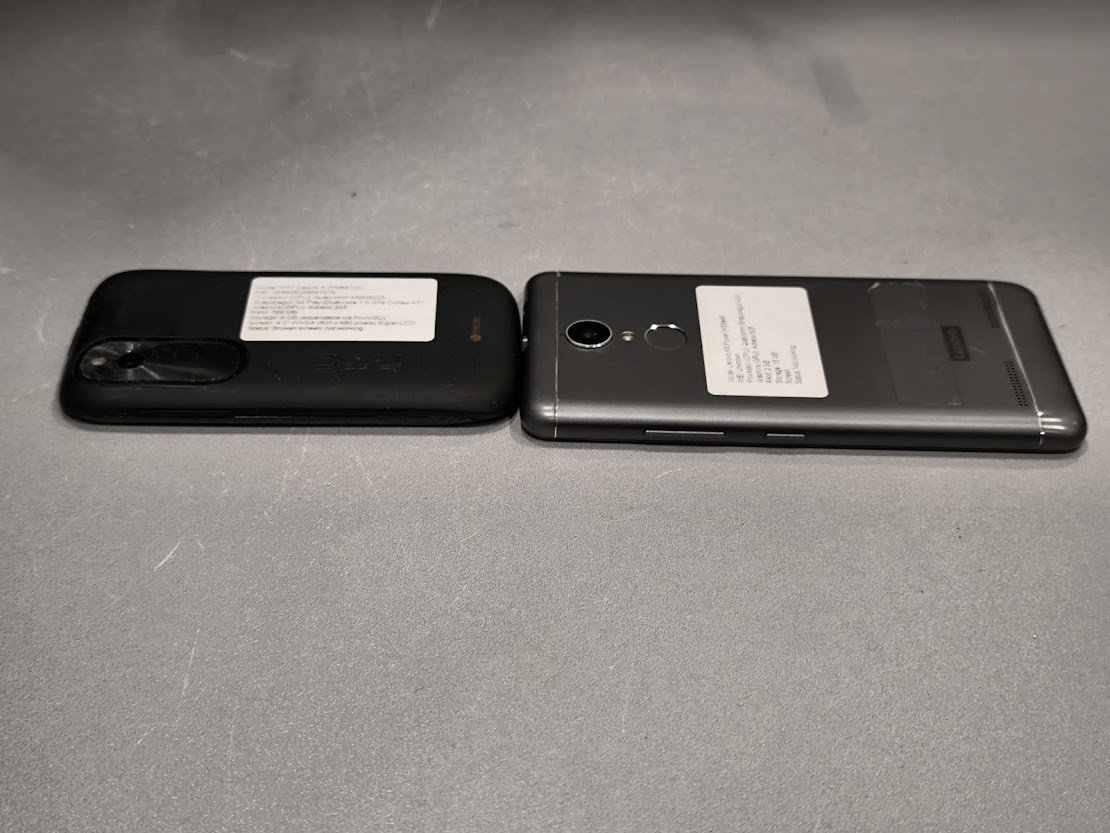 Lot of 2 Phones for Parts – HTC Desire X & Lenovo K6 Power