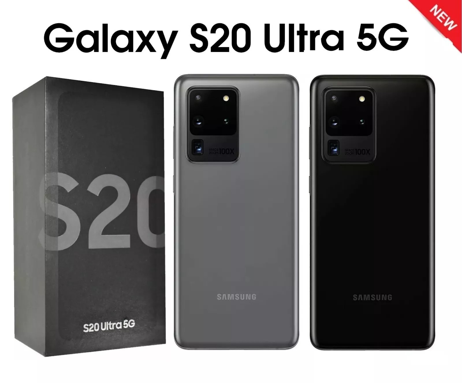 Brand NEW Samsung Galaxy S20 Ultra 5G SM-G988U 128GB Factory Unlocked USA Store