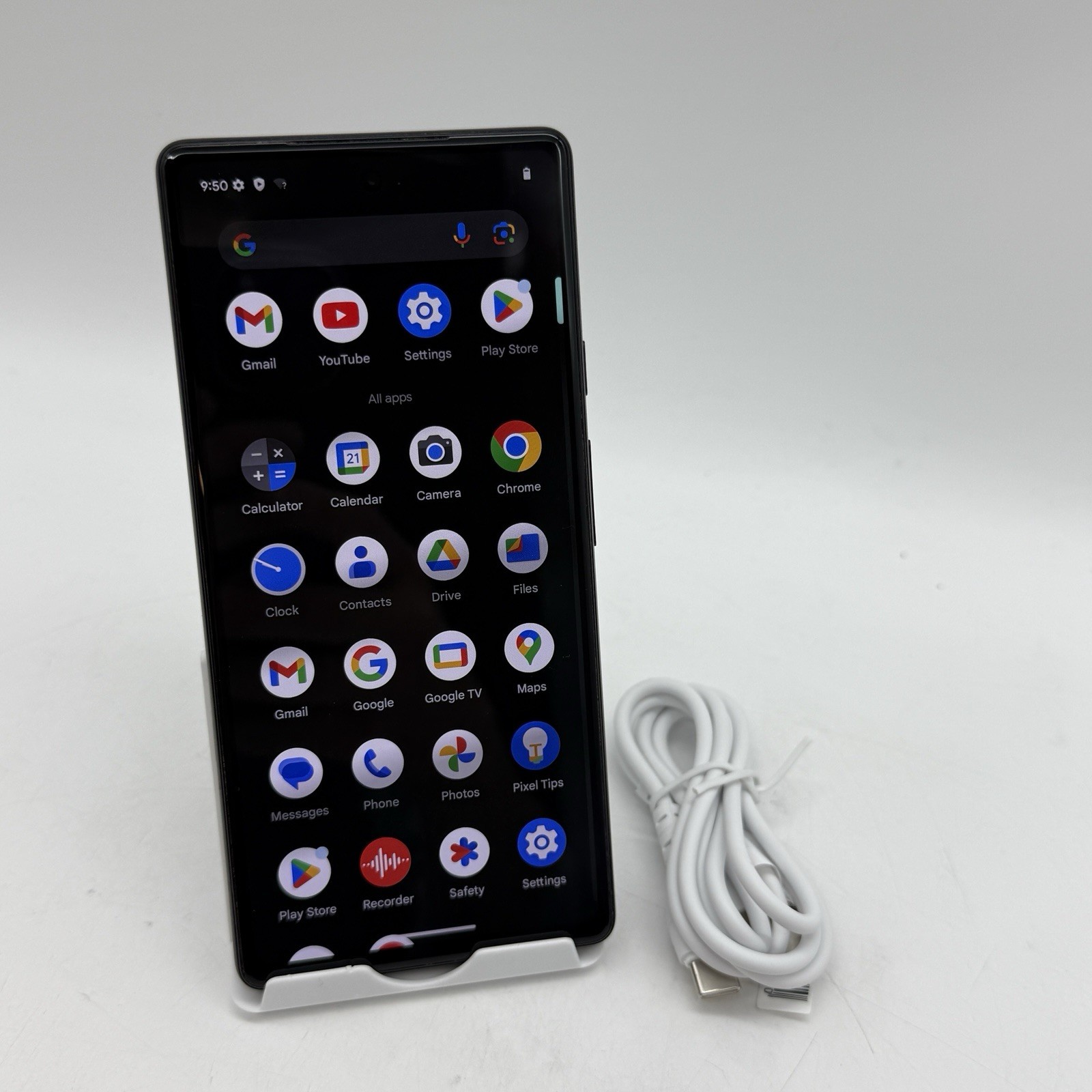 Google Pixel 6a – 128GB Chalk White – VERY GOOD! – (VERIZON) – C5:4