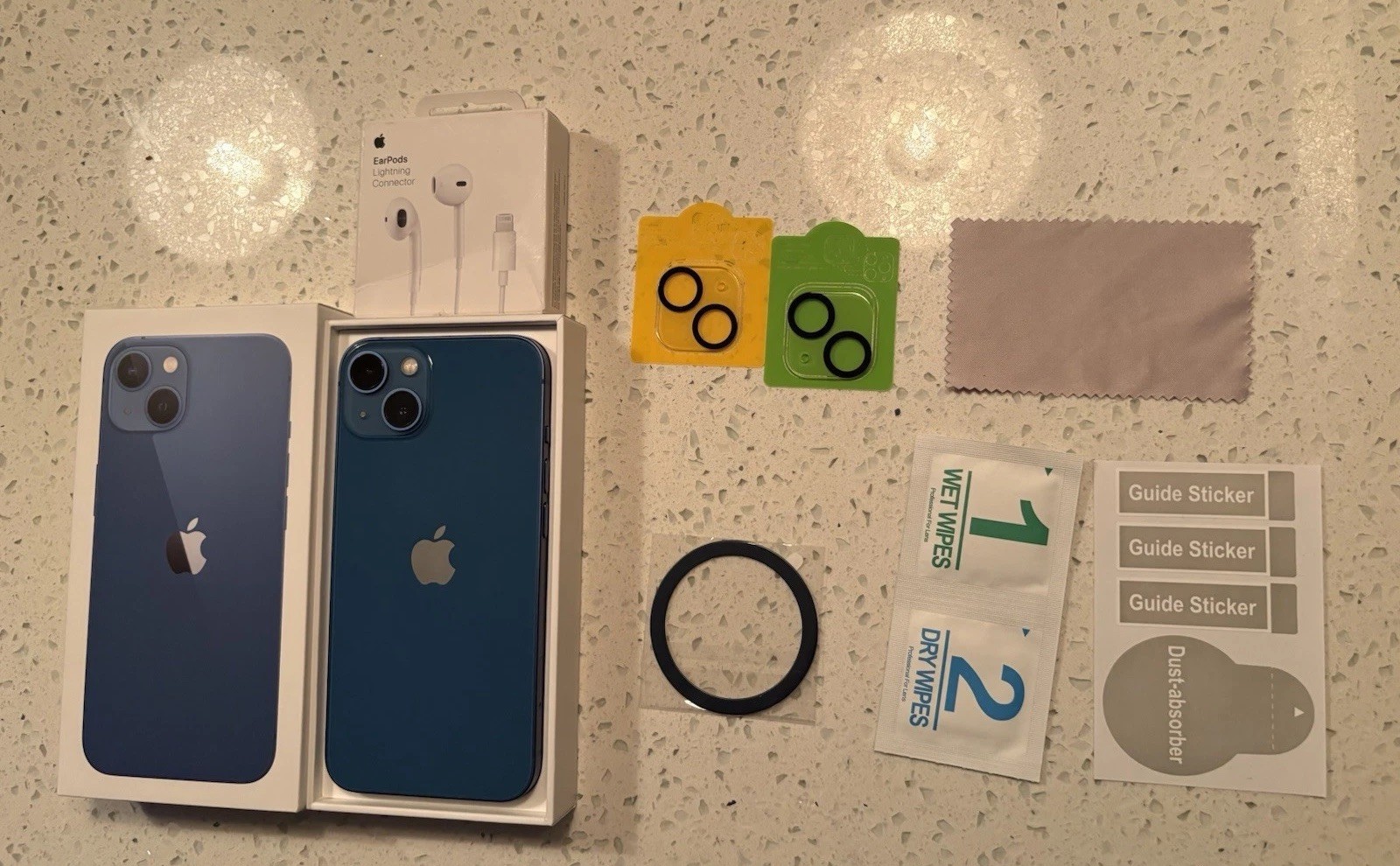 iPhone 13 (PRE- OWNED, VERIZON), Wired Apple EarPods, Extra Supplies
