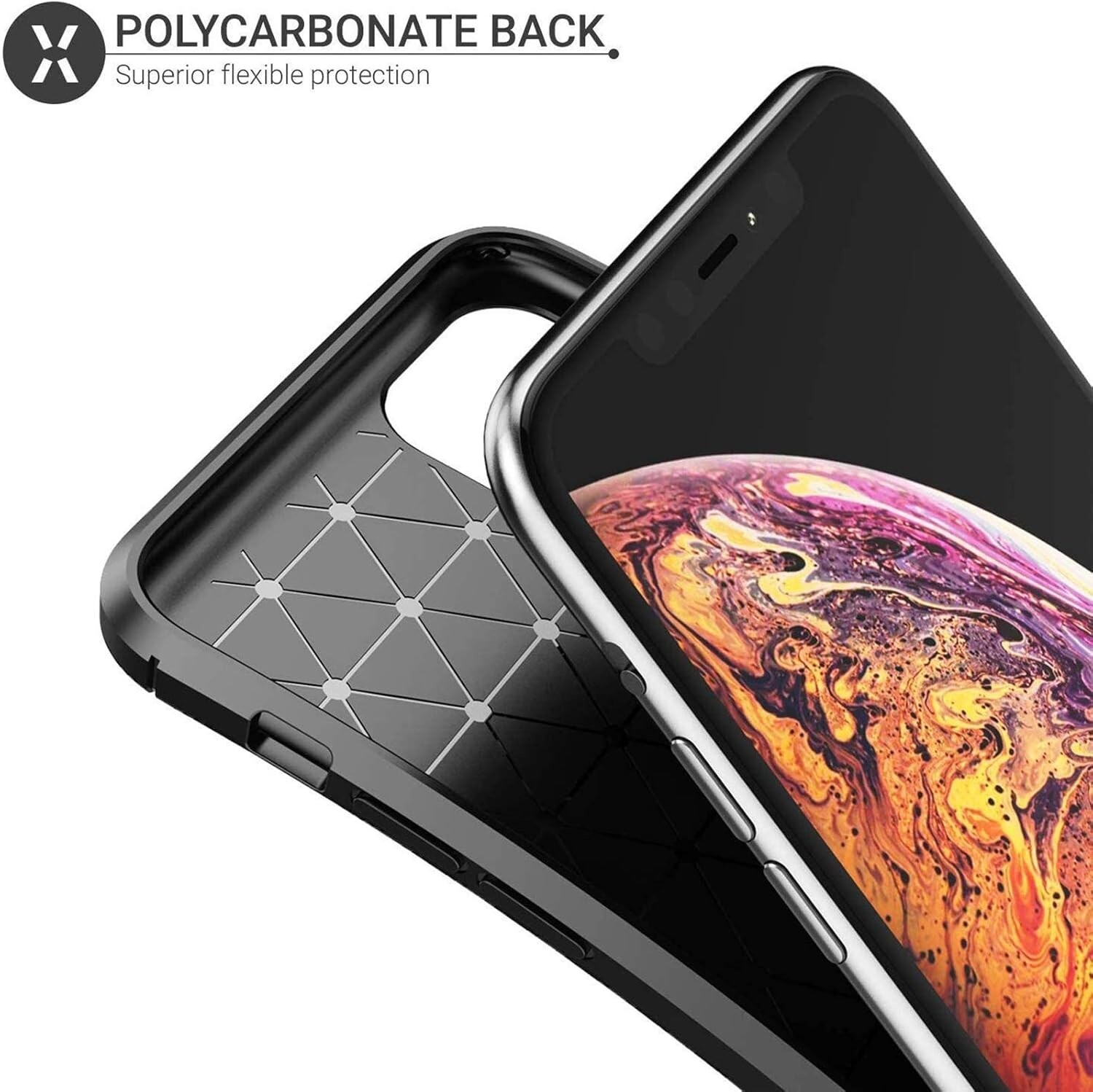 iPhone 11 Case Hard PC Soft TPU Bumper Shockproof Protective Cover Black Case
