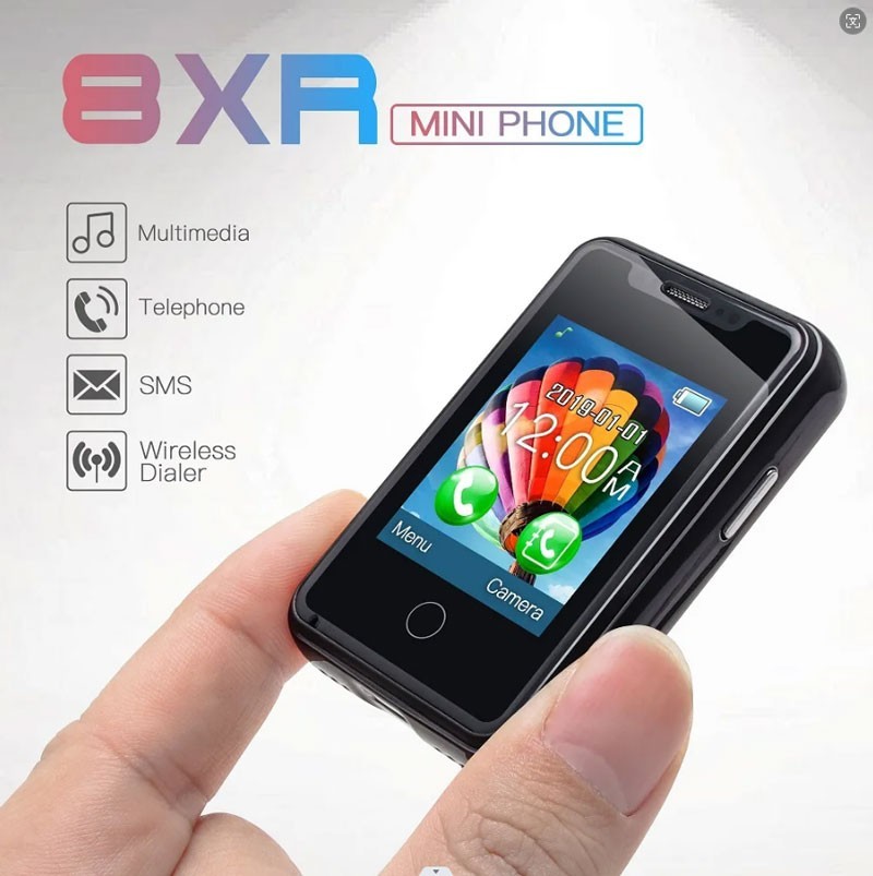 8XR Mini Super Small Mobile Phone 1.77″ Touch screen 2G GSM Single SIM Card NEW