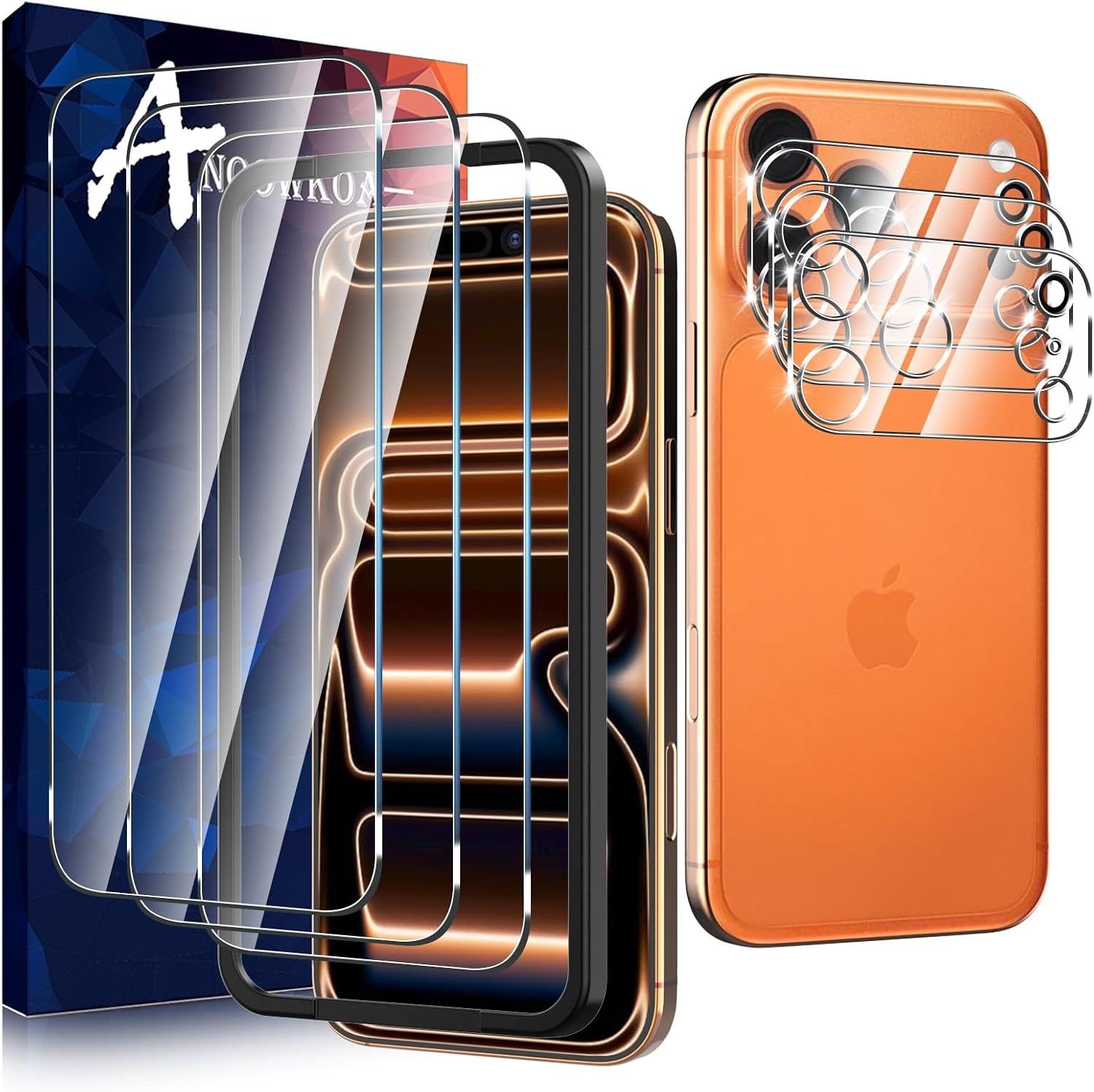 Anoowkoa 3 Pack for iPhone 17 Pro Max 6.9″ Screen Protector + [3 Pack] iPhone17