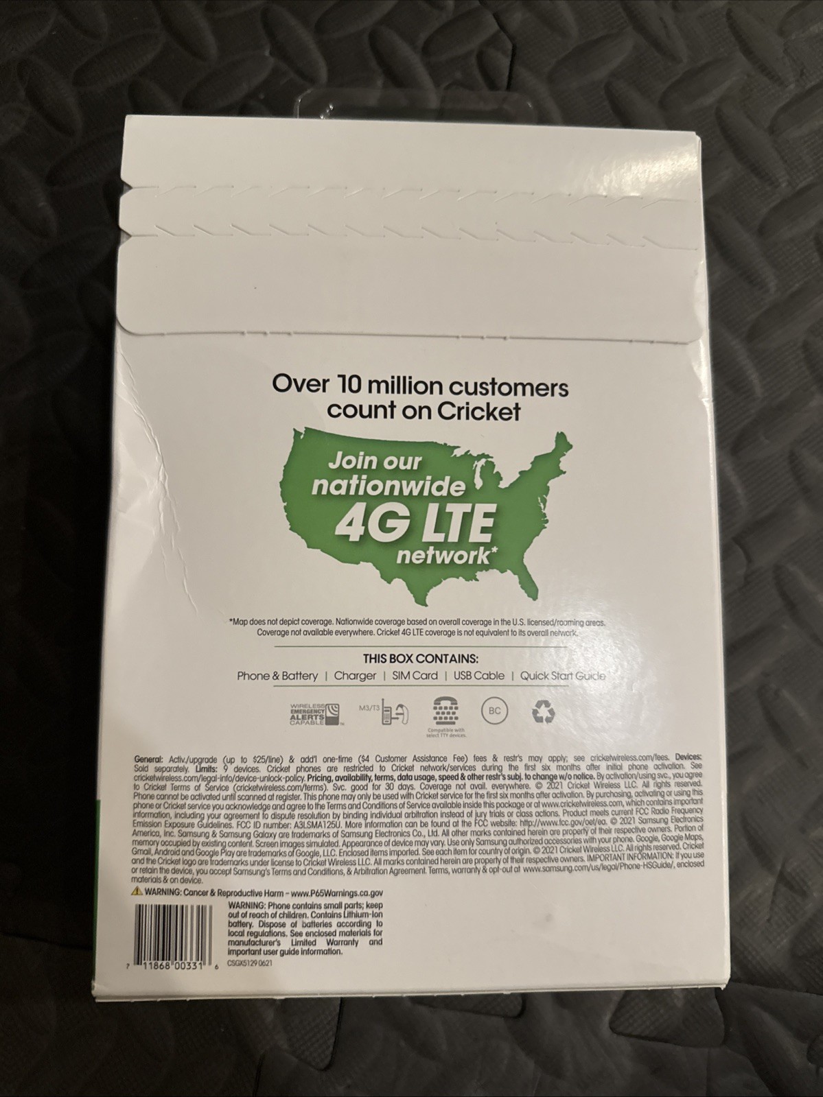 Samsung Galaxy A12 (32GB) – Blue Brand New 6.5″ Cricket Wireless Prepaid