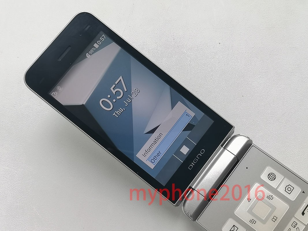 KYOCERA NPA202KC DIGNO KEITAI 4 Silver Unlocked Flip phone