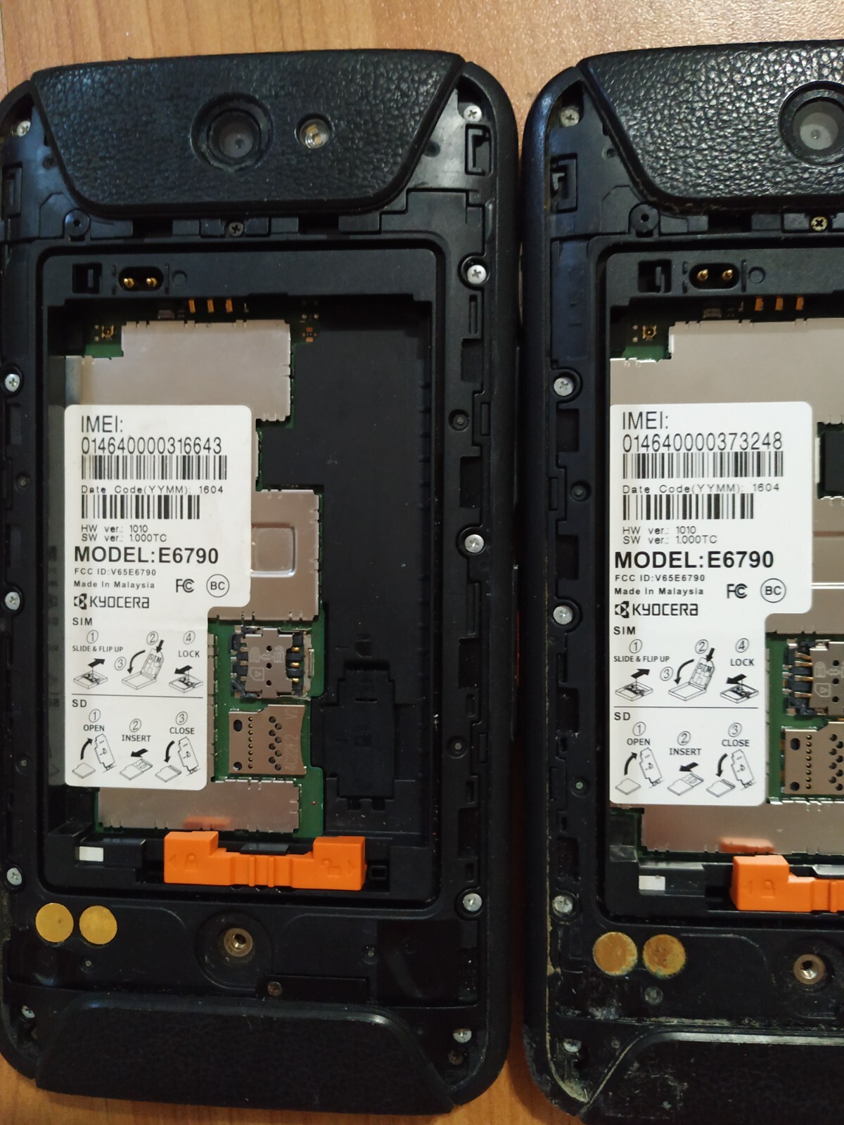 Lot of 6 Kyocera Duraforce Pro E6790/E6810/E6910/ Sonim XP8800 32or64GB For part