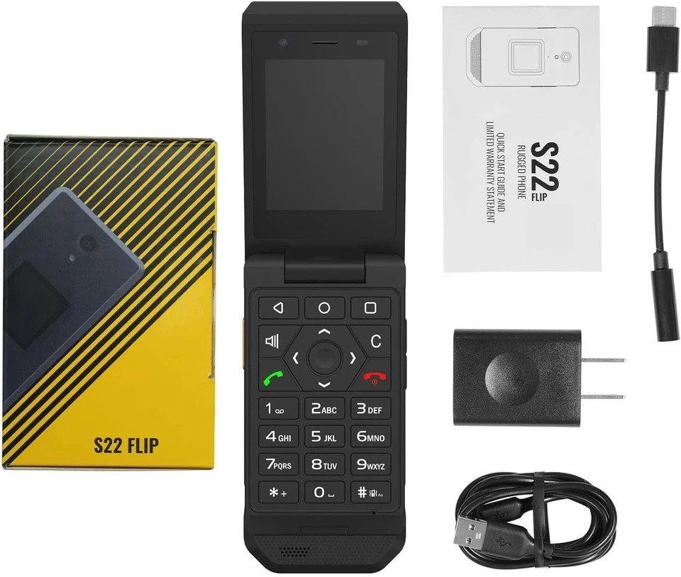 CAT S22 Rugged Flip Phone Unlocked (16GB) 2.8” Touchscreen Smart Cell Phone …