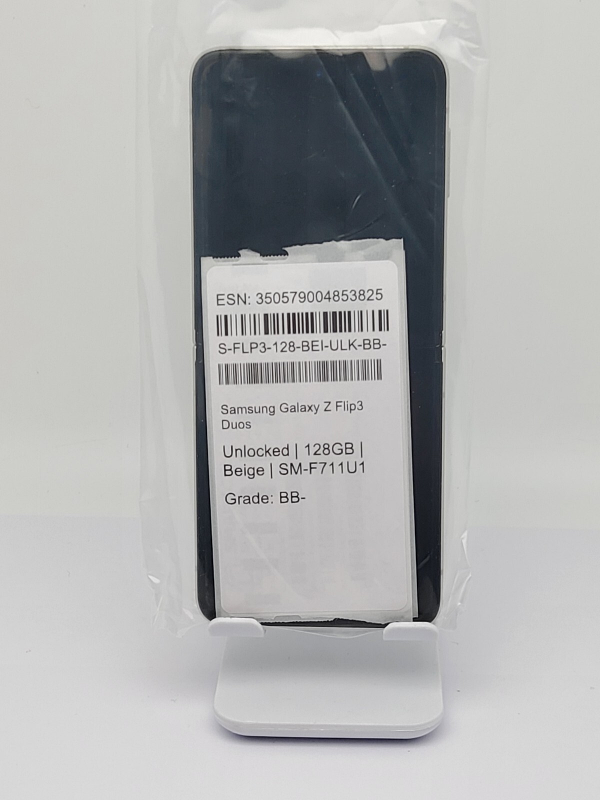 Samsung Galaxy Z Flip3 5G – 128GB – Beige (Factory Unlocked) SM-F711U1 – USED