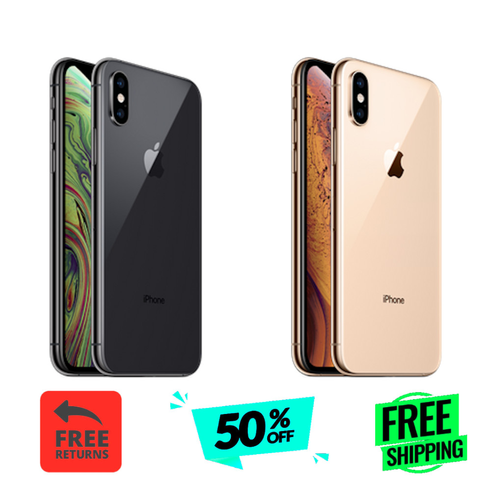 Apple iPhone XS 256/64GB Unlocked Verizon U.S. Cellular AT&T Gold-Gray LTE iOS