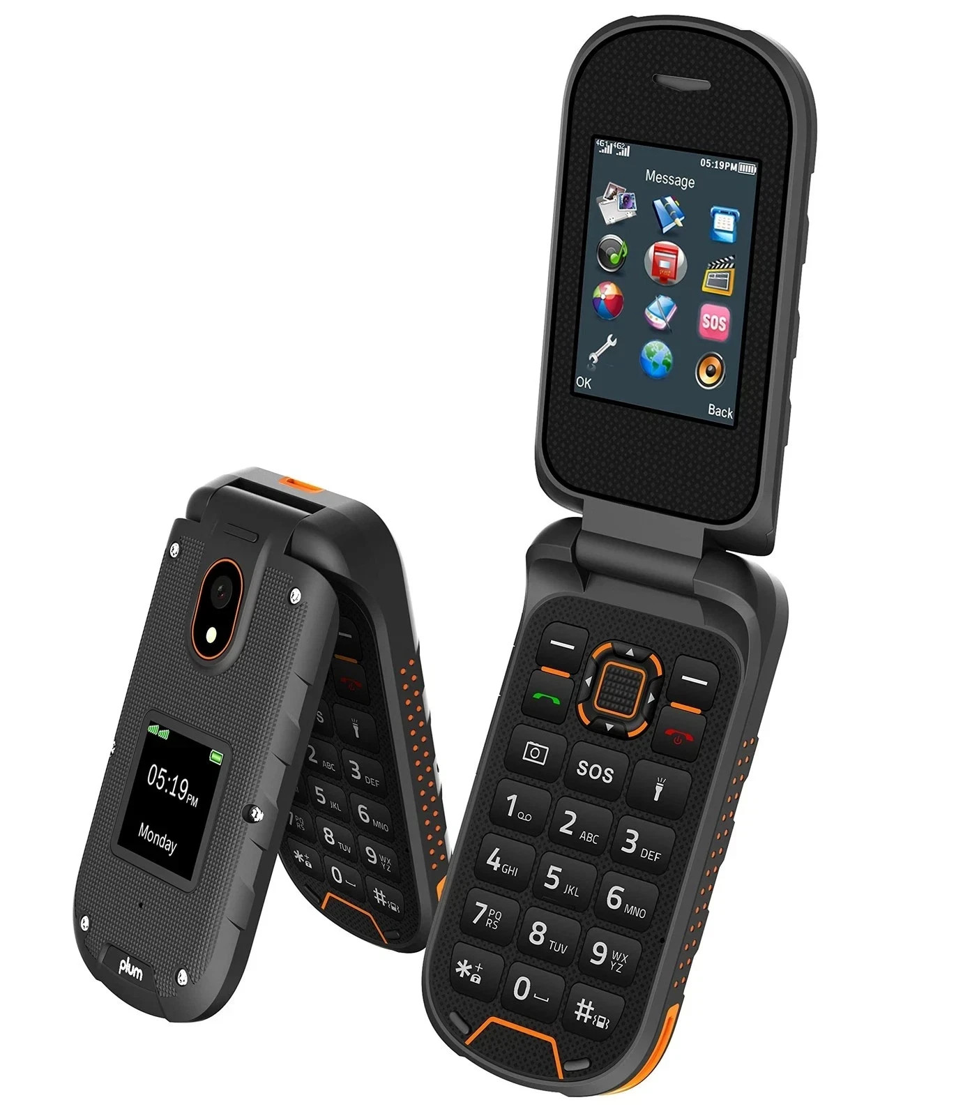 RAM Plus 4G Volte Factory Unlocked Rugged Flip Phone 2022 Model, T-Mobile