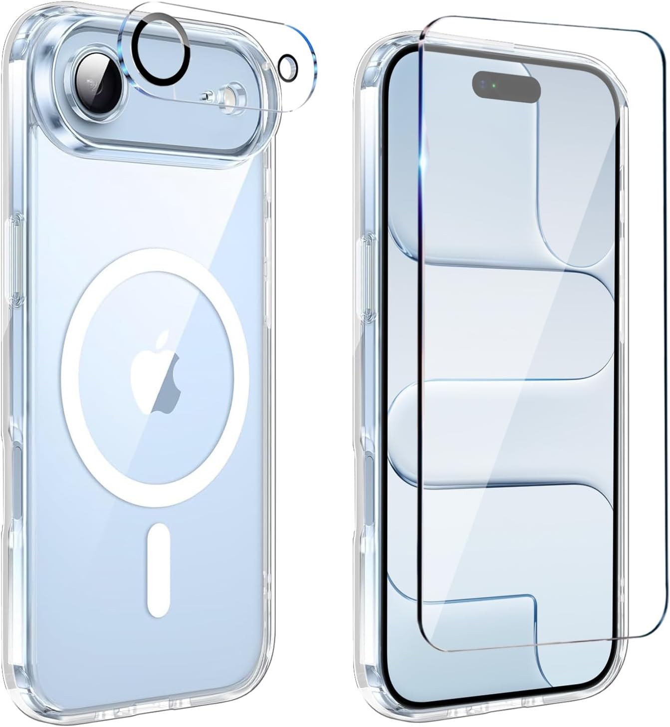 iPhone Air Case Clear, Magnetic iPhone Air Case with Screen Protector & Camera P