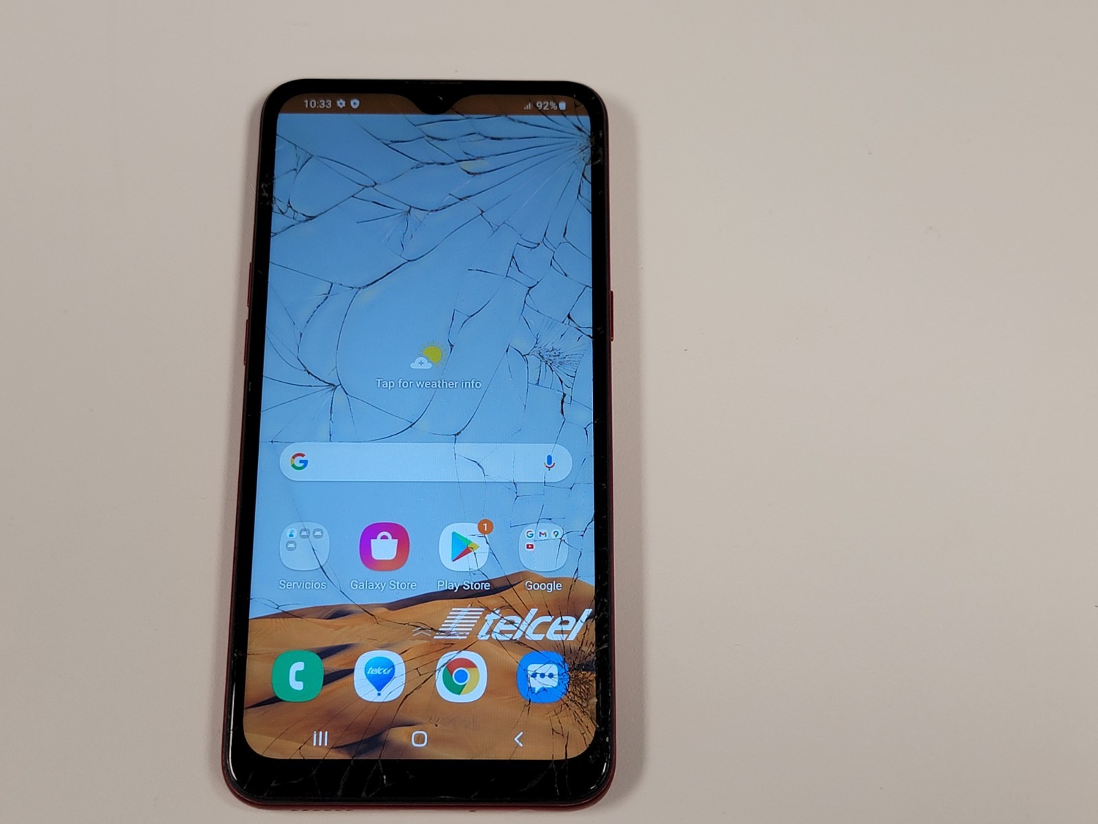 Samsung Galaxy A10s (SM-A107M) 32GB – Red (Telcel) Smartphone – CRACKED – N786