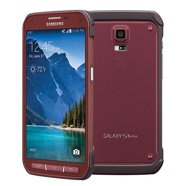 Samsung Galaxy S5 Active G870A 32GB At&t Quad Core 2GB RAM 4G LTE Very Good Red
