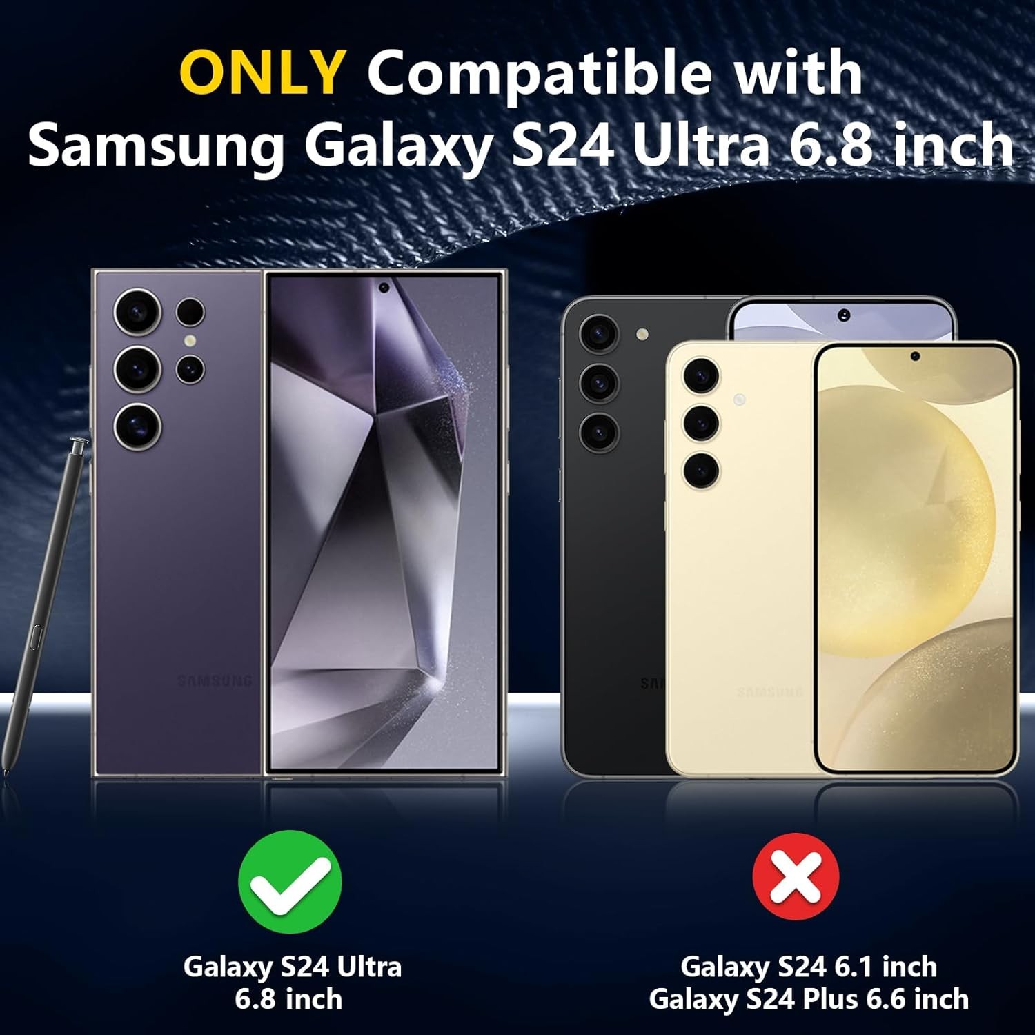 Designed for Samsung Galaxy S24 Ultra Case Waterproof Heavy Duty Shockproof Rugg
