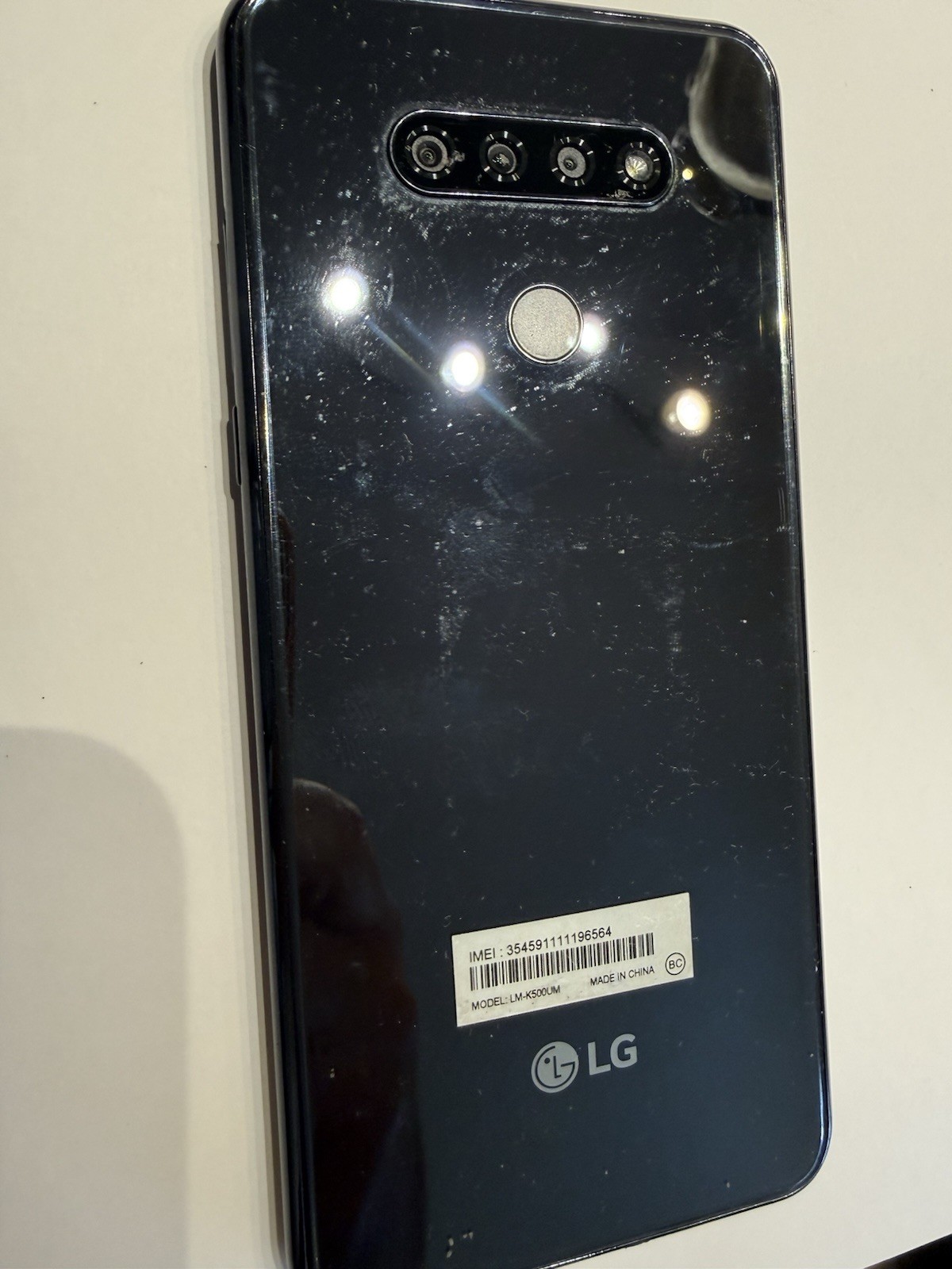 LG K51 LM-K500UM cell phone Unknown History Locked. Powers On