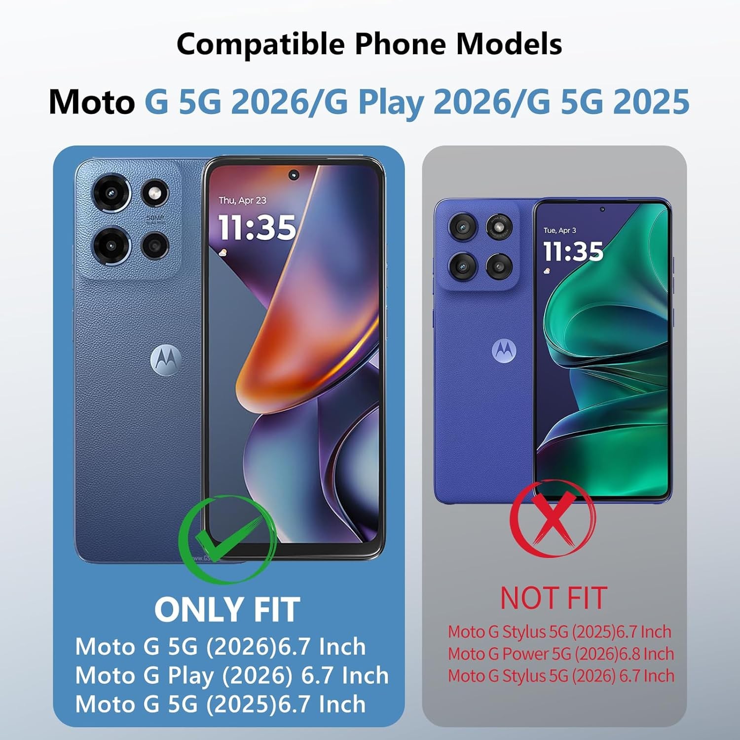Moto G 2026/2025 Phone Case, Moto G Play 2026 Case Wallet with Card Holder