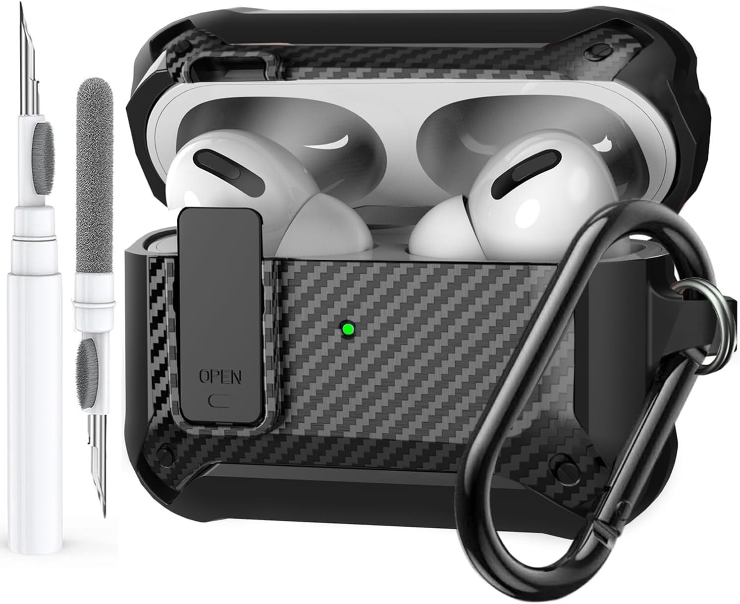 Airpods Pro 2/1 Gen Case Cover with Lock, Rugged Locking Case for Airpod Pro 2nd