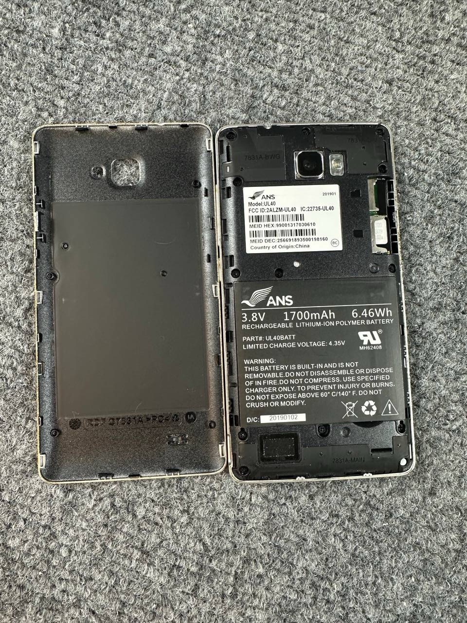 ANS UL40 4G LTE 8GB Basic Android Smartphone Network Locked TESTED