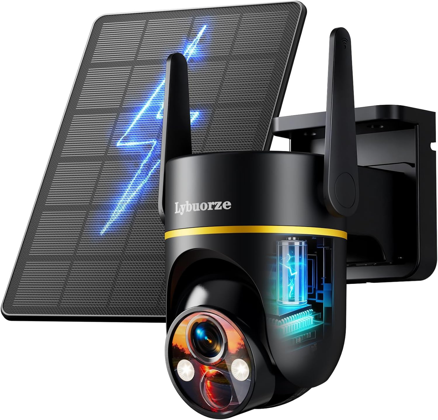5G&2.4Ghz 4MP Solar Security Camera Wireless Outdoor, 100% Wire-Free Home Securi