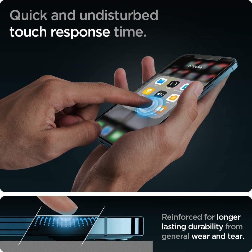 2PCS Tempered Glass Screen Protector for iPhone 12 Pro Max 6.7 Inch Case Friendl