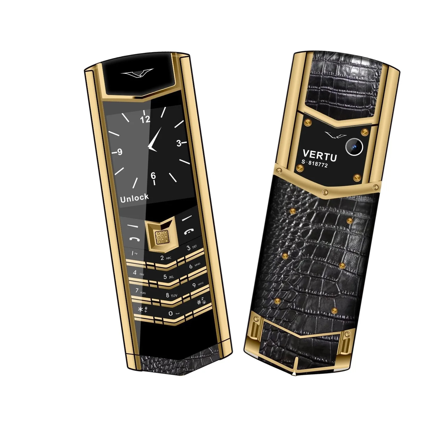 Classic Senior Mobile Phone Elegant Metal Signature Handmade Cellphone Dual SIM