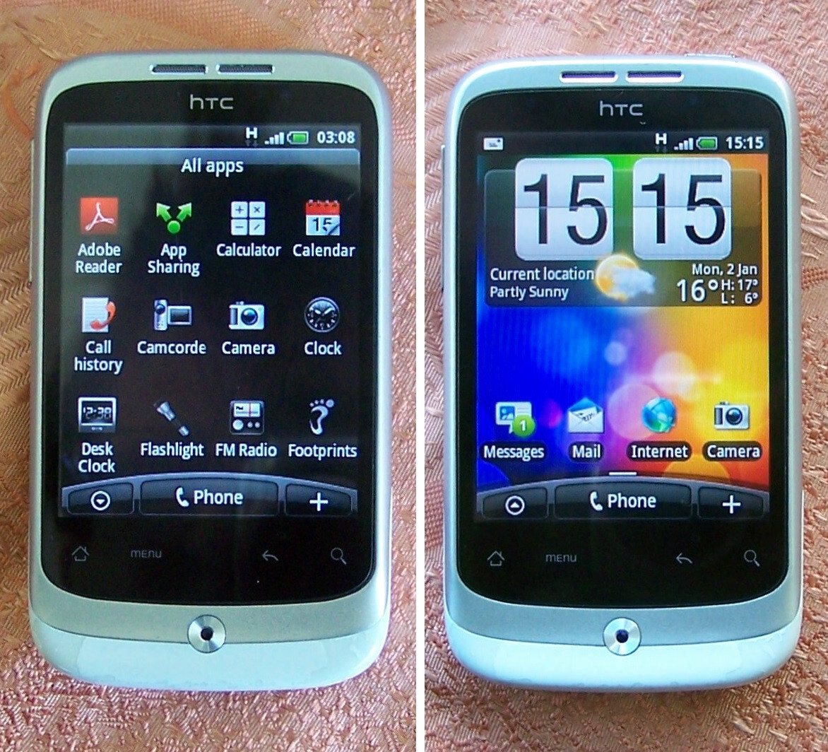 Original HTC Wildfire A3333 Smartphone Android 3G 5.0MP White-Silver Metallic
