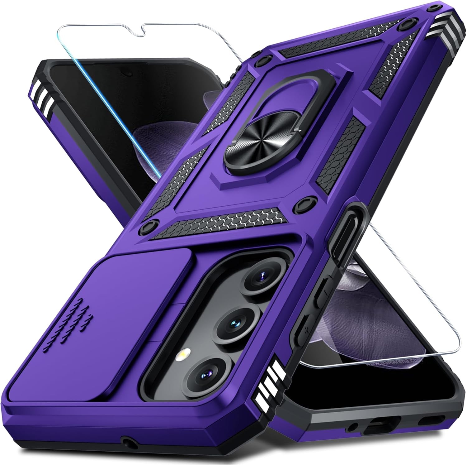 Samsung Galaxy A16 5G/4G Case with Built in Slide Camera Lens Cover and Screen P