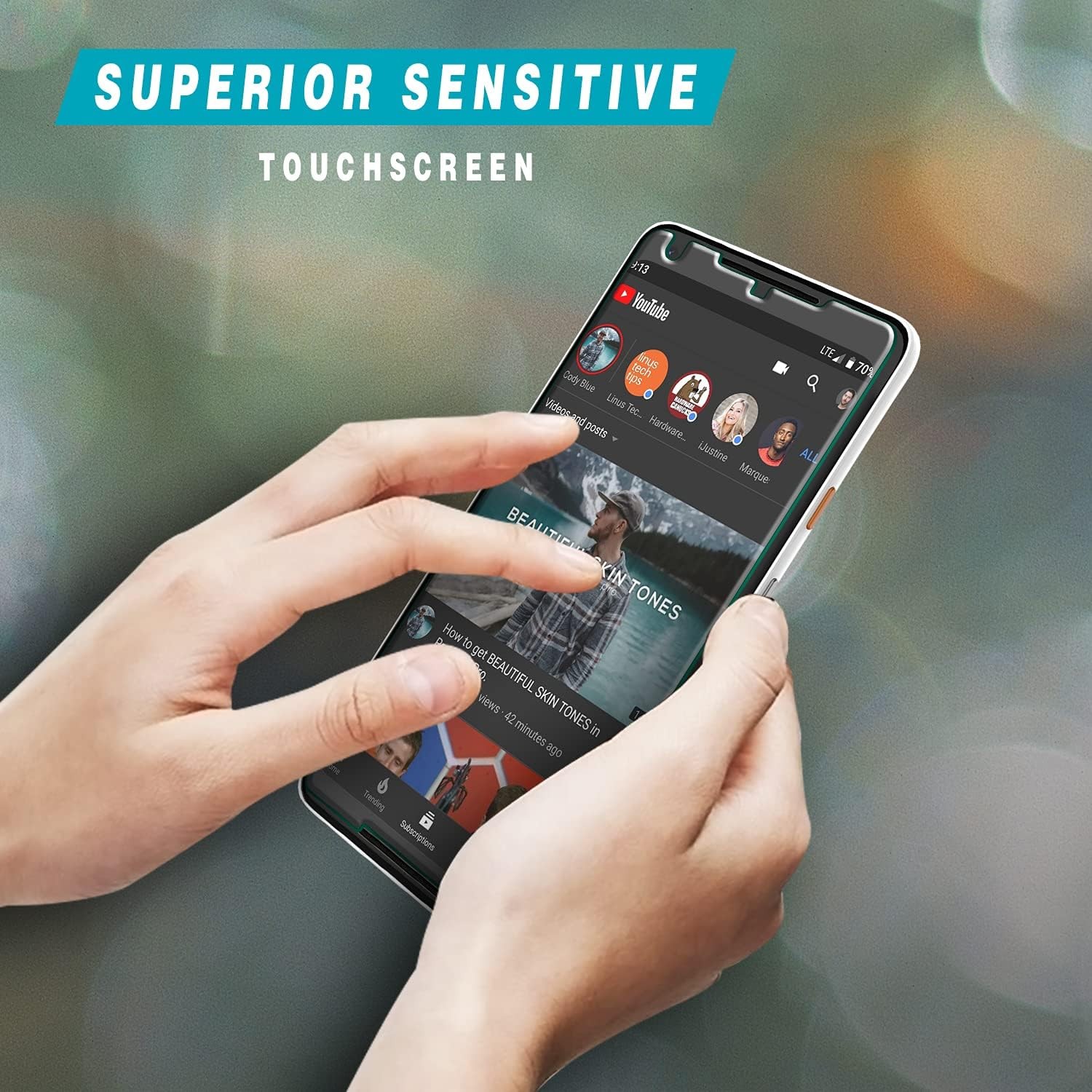 2-Pack Screen Protectors Tempered Glass for Google Pixel 2 XL, Easy Installation