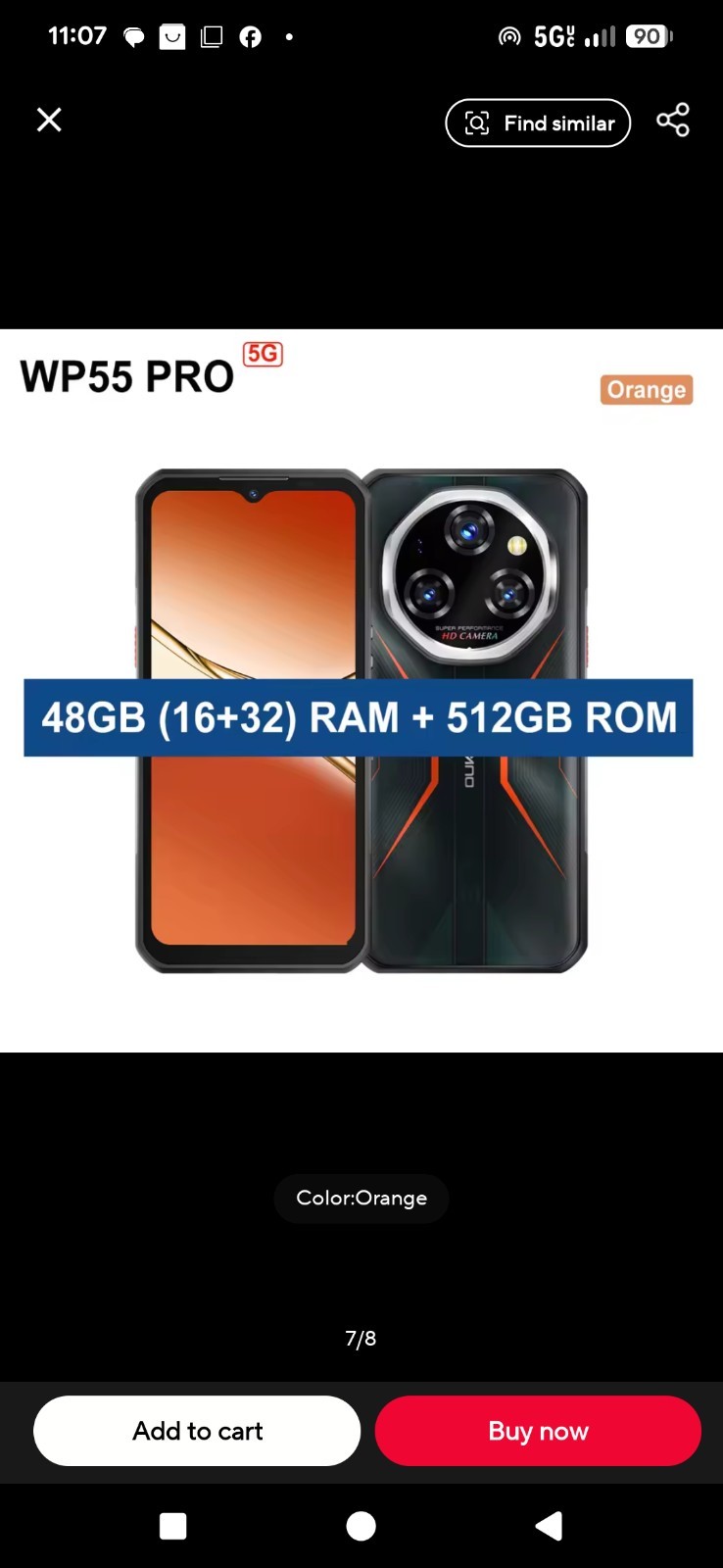 OUKITEL WP55 Pro 5G Rugged Phone Android 15 48GB+512GB 11000mAh 108MP 6.6” NFC