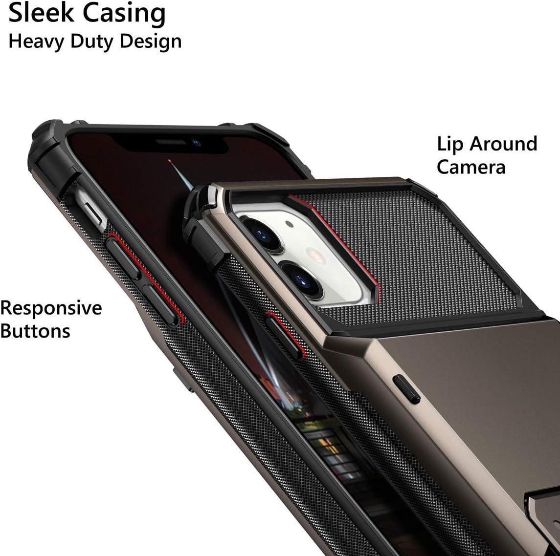 Case for iPhone 11 6.1 inch Wallet 4-Card Holder ID Slot Flip Door Anti-Scratch