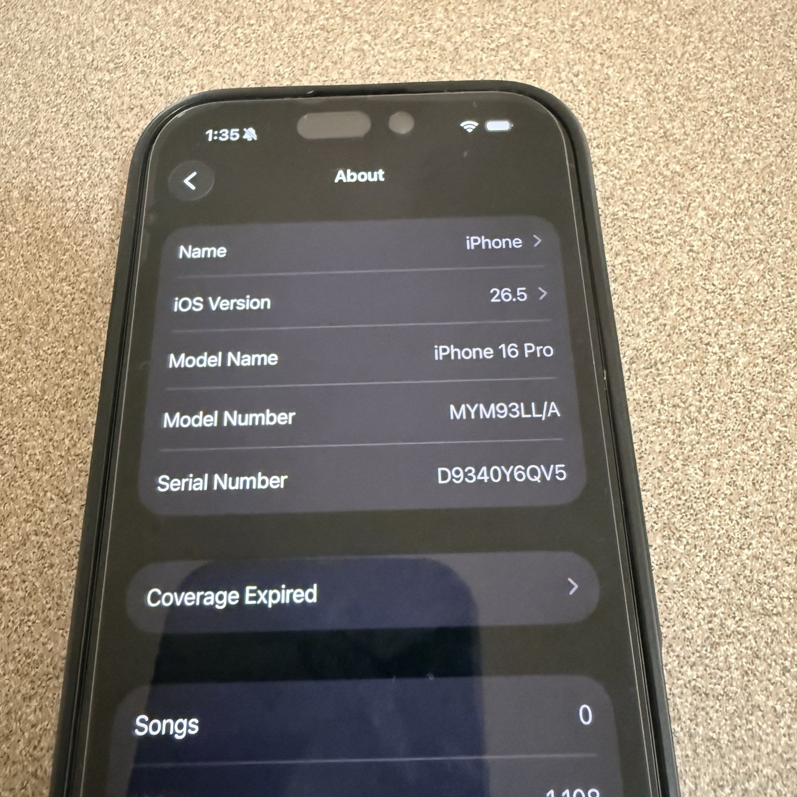 iPhone 16 Pro 128GB Black Titanium Excellent No Box