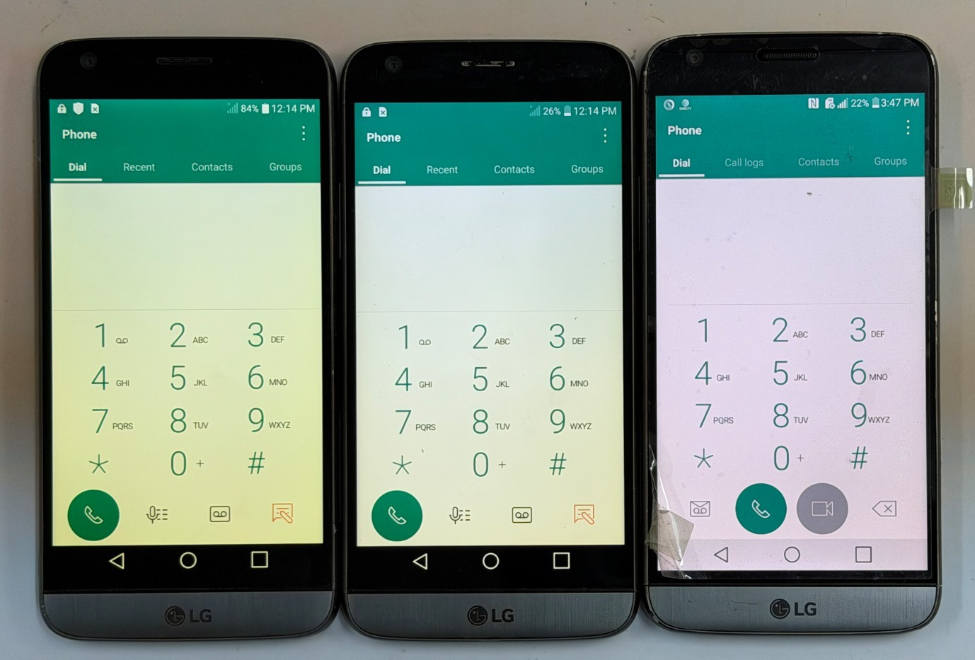 LOT OF 3 x UNLOCKED AT&T / Verizon LG G5 VS987 H820 Smart Phones *READ*