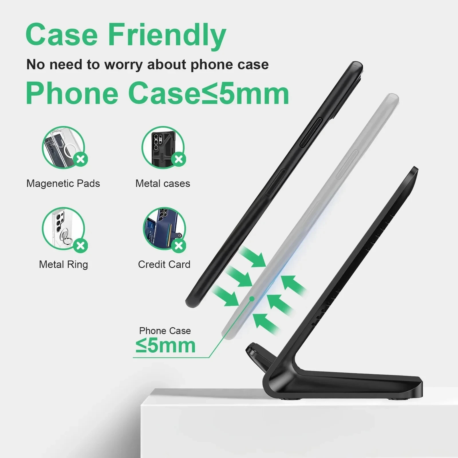 Cargador Inalambrico Para Apple iPhone 7 8 X Xs Xr 11 12 13 14 Pro Max Plus